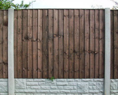    6' x 6' Tanalised Vertilap Fence Panels (Brown)